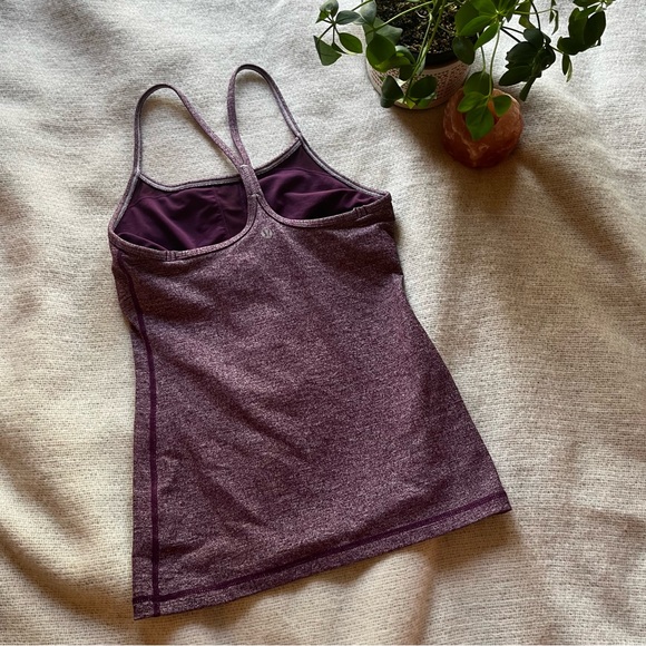 LULULEMON Power Y Tank - Heathered Plum - Picture 3 of 5